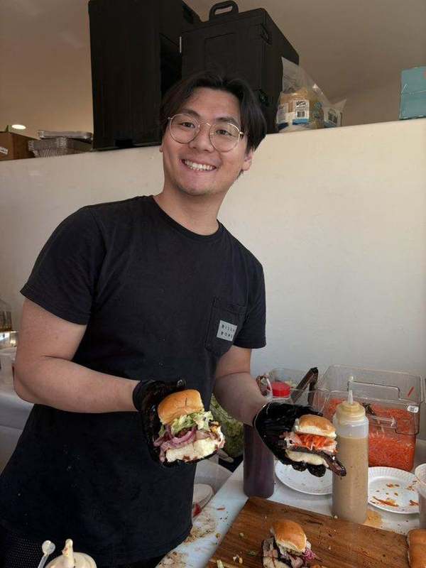 Michael at a catering event